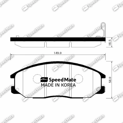 Brake Pad Set, disc brake (SM-BPH036)