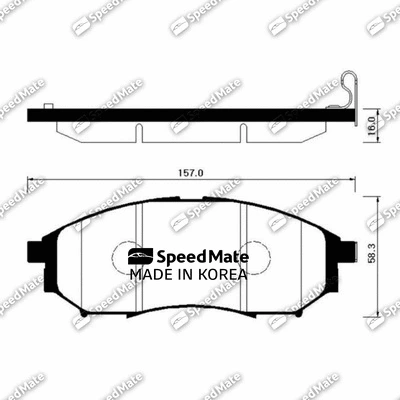 Brake Pad Set, disc brake (SM-BPS008)