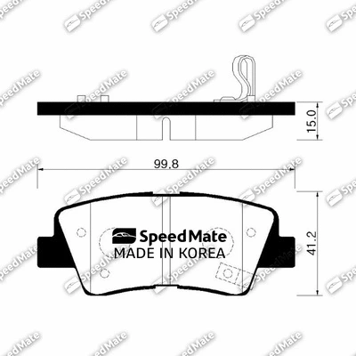 Brake Pad Set, disc brake (SM-BPH042)
