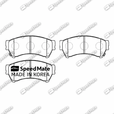 Brake Pad Set, disc brake (SM-BPU002)