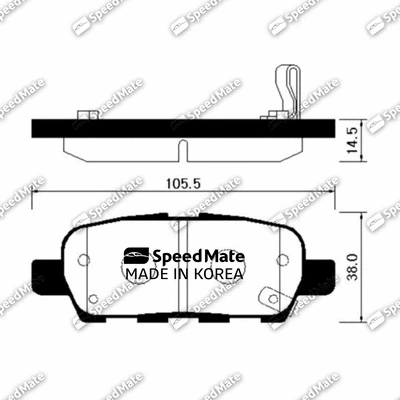 Brake Pad Set, disc brake (SM-BPS009)