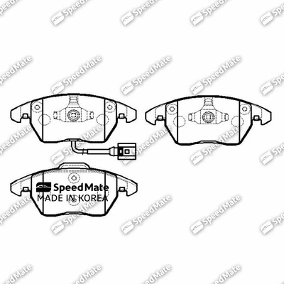 Brake Pad Set, disc brake (SM-BPE169)