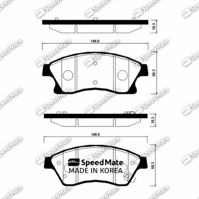 Brake Pad Set, disc brake (SM-BPG021)