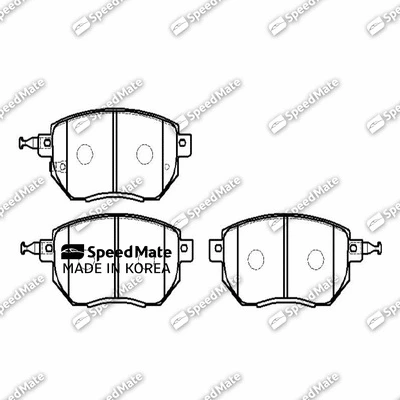 Brake Pad Set, disc brake (SM-BPJ217)