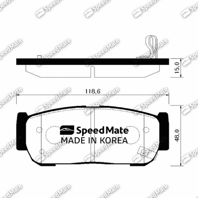 Brake Pad Set, disc brake (SM-BPY009)