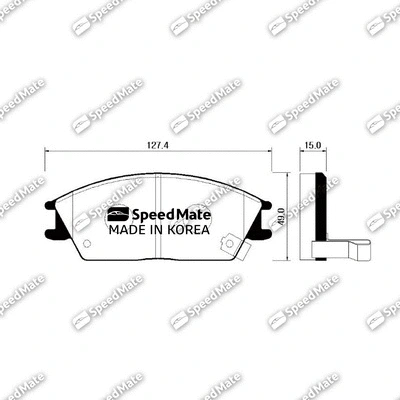 Brake Pad Set, disc brake (SM-BPH003)