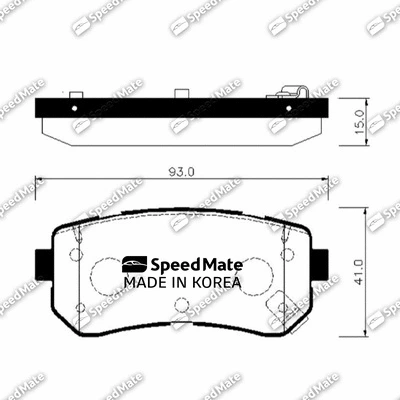 Brake Pad Set, disc brake (SM-BPK040)
