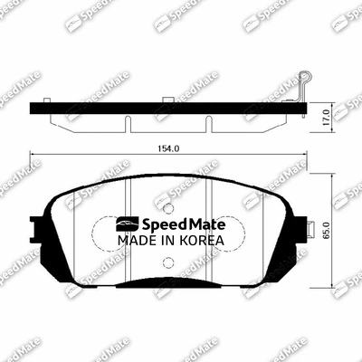 Brake Pad Set, disc brake (SM-BPK033)