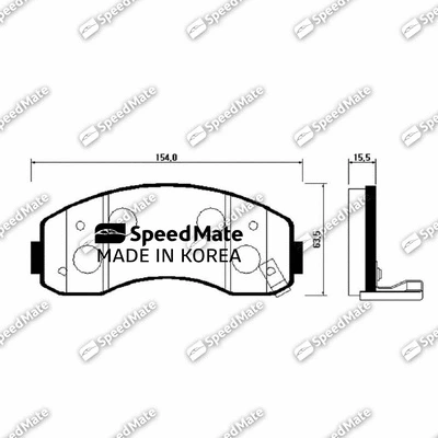 Brake Pad Set, disc brake (SM-BPK004)