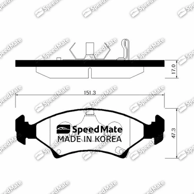 Brake Pad Set, disc brake (SM-BPK043)