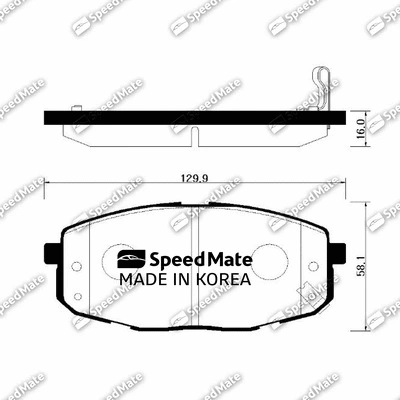 Brake Pad Set, disc brake (SM-BPK024)