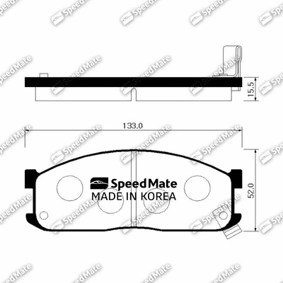 Brake Pad Set, disc brake (SM-BPK001)