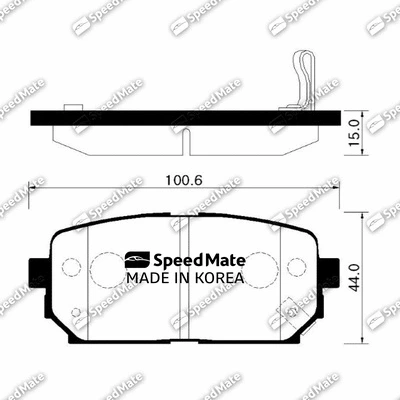 Brake Pad Set, disc brake (SM-BPK035)