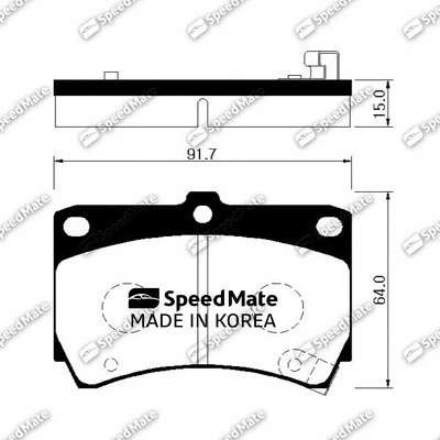 Brake Pad Set, disc brake (SM-BPK009)
