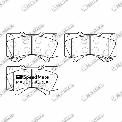 Brake Pad Set, disc brake (SM-BPJ224)