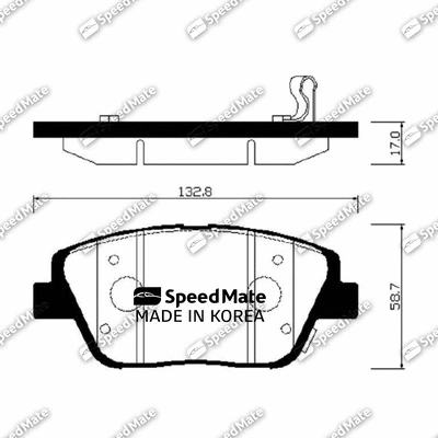 Brake Pad Set, disc brake (SM-BPK038)
