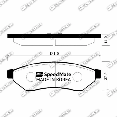 Brake Pad Set, disc brake (SM-BPG012)