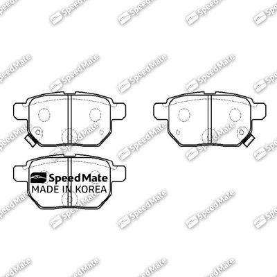 Brake Pad Set, disc brake (SM-BPJ012)