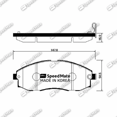 Brake Pad Set, disc brake (SM-BPH019)