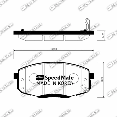 Brake Pad Set, disc brake (SM-BPH043)