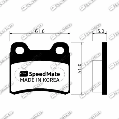 Brake Pad Set, disc brake (SM-BPK008)