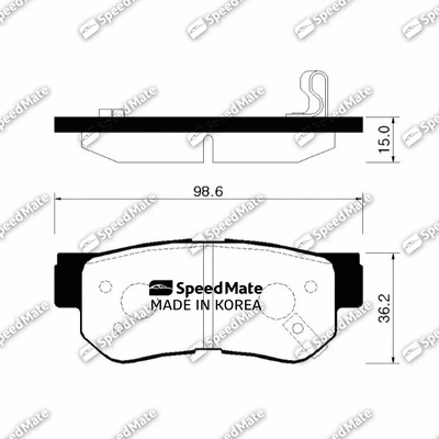 Brake Pad Set, disc brake (SM-BPH022)