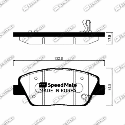 Brake Pad Set, disc brake (SM-BPK037)