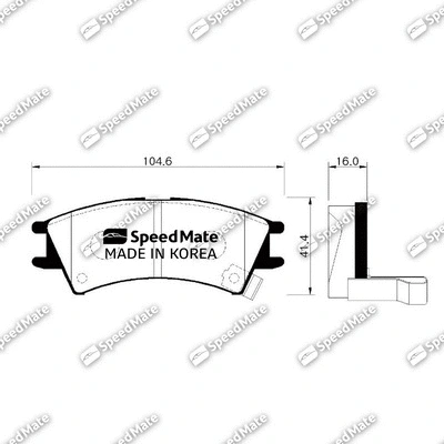 Brake Pad Set, disc brake (SM-BPH016)
