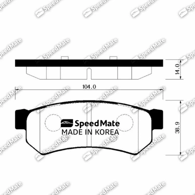 Brake Pad Set, disc brake (SM-BPG020)