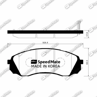 Brake Pad Set, disc brake (SM-BPH041)