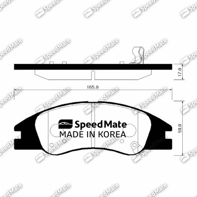 Brake Pad Set, disc brake (SM-BPK026)