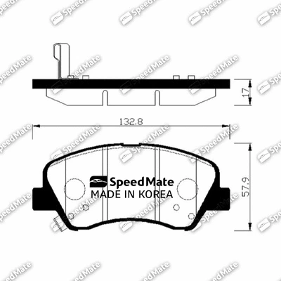 Brake Pad Set, disc brake (SM-BPH047)