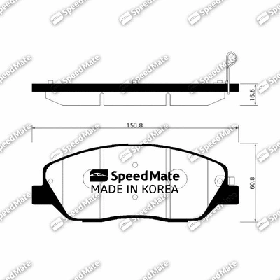 Brake Pad Set, disc brake (SM-BPH029)