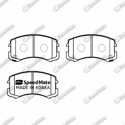 Brake Pad Set, disc brake (SM-BPU140)