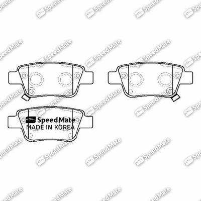 Brake Pad Set, disc brake (SM-BPJ563)
