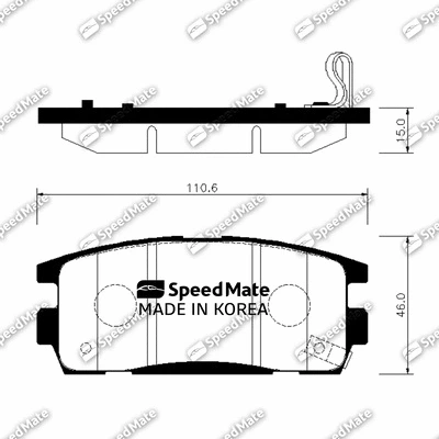 Brake Pad Set, disc brake (SM-BPG018)