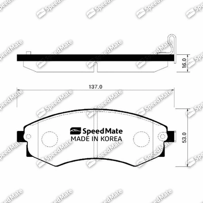Brake Pad Set, disc brake (SM-BPH006)