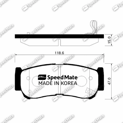Brake Pad Set, disc brake (SM-BPH031)