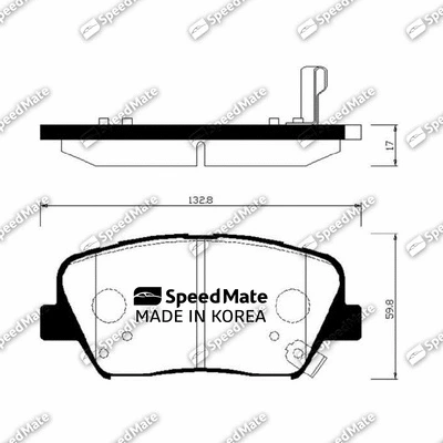 Brake Pad Set, disc brake (SM-BPK050)