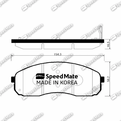 Brake Pad Set, disc brake (SM-BPK030)