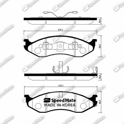Brake Pad Set, disc brake (SM-BPK016)