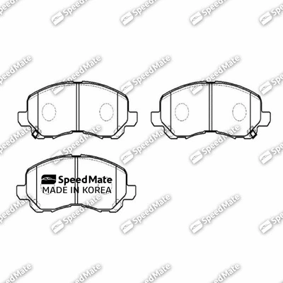 Brake Pad Set, disc brake (SM-BPJ196)