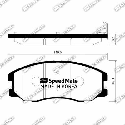 Brake Pad Set, disc brake (SM-BPG017)