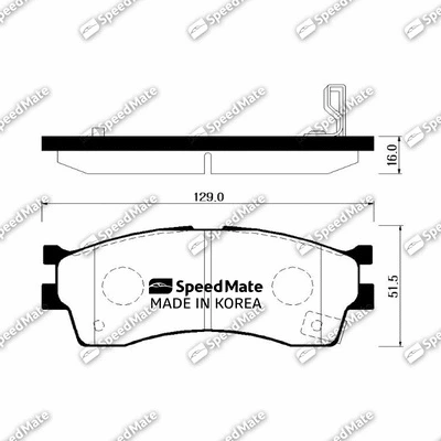 Brake Pad Set, disc brake (SM-BPK017)