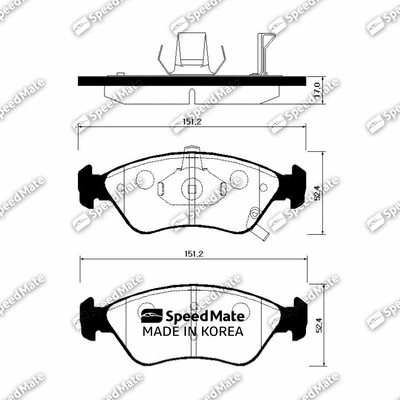 Brake Pad Set, disc brake (SM-BPK012)