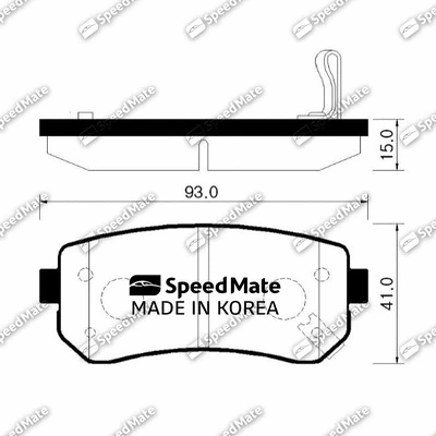 Brake Pad Set, disc brake (SM-BPH034)