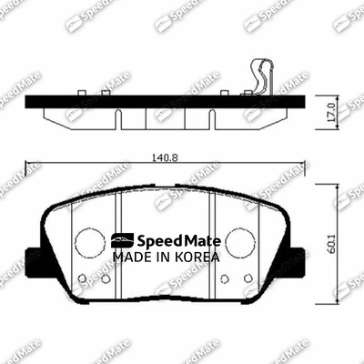 Brake Pad Set, disc brake (SM-BPH050)