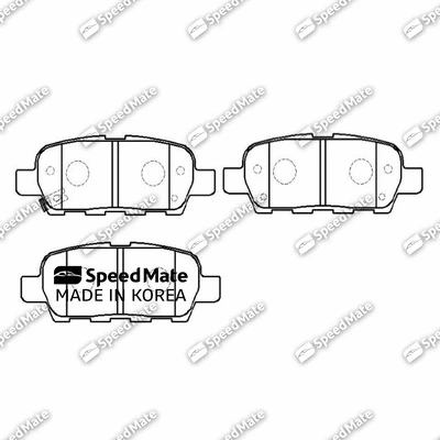 Brake Pad Set, disc brake (SM-BPJ690)