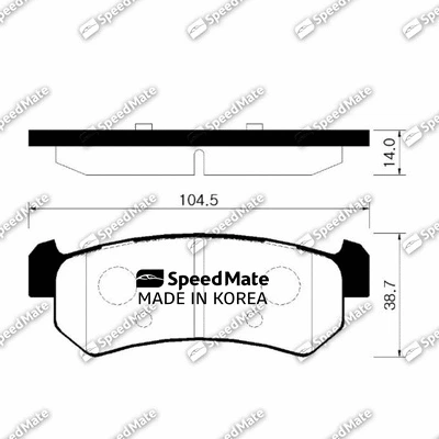 Brake Pad Set, disc brake (SM-BPG015)