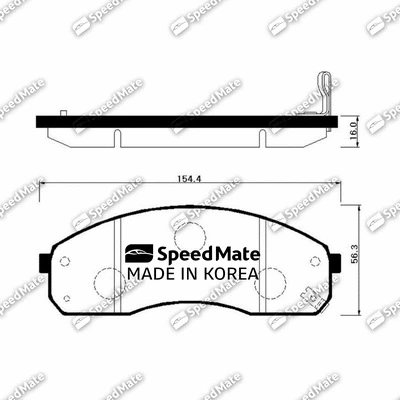 Brake Pad Set, disc brake (SM-BPK018)